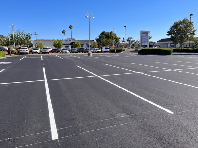 Repaving a parking lot in Southern CA