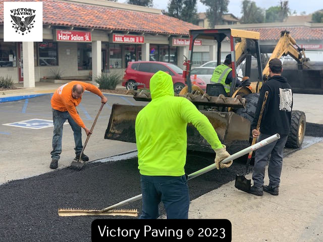 parking lot being repaired