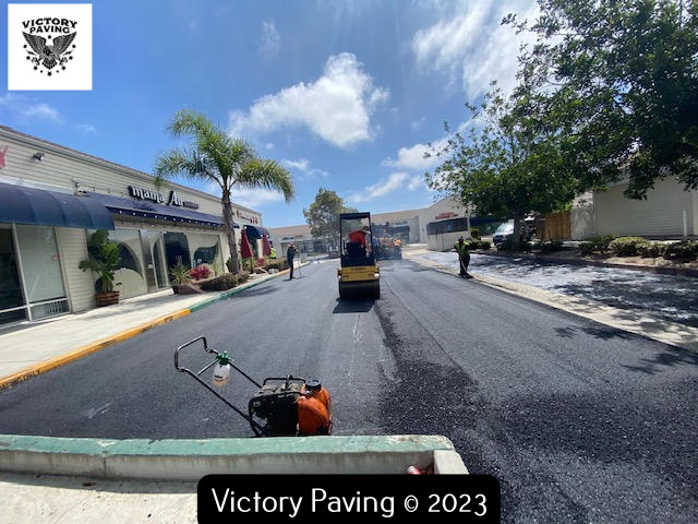 Street being paved