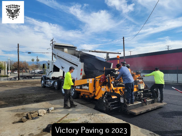 parking lot being paved